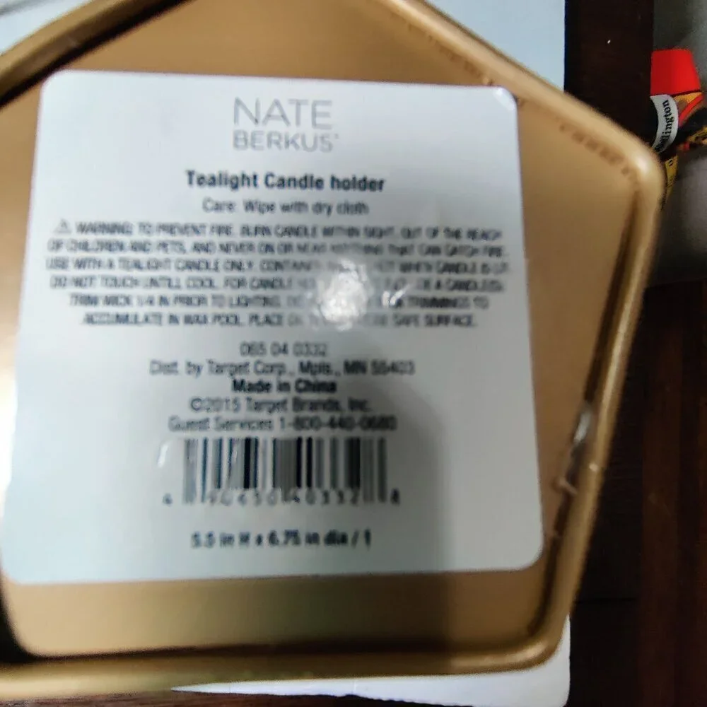 Geometric Tea Lights, group of two, designed by Nate Berkus